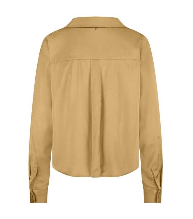 Tramontana Hammered Satin Wrap Blouse 002800 Camel