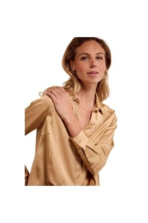 Tramontana Hammered Satin Wrap Blouse 002800 Camel