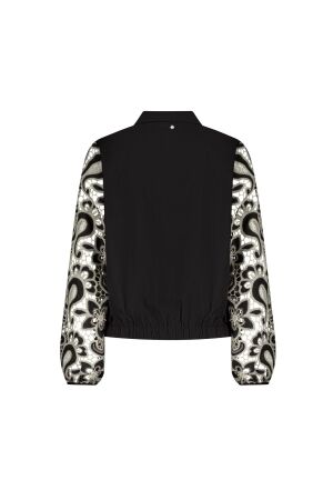 Tramontana Embroidered Sleeve Blouse 009000 Black