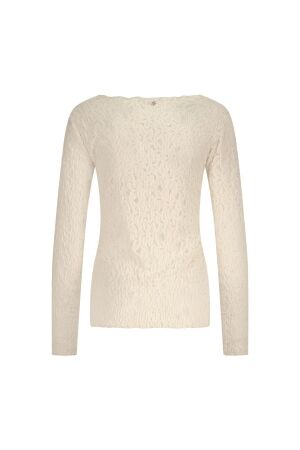 Tramontana Brushed Stretch Lace Top 006800 Stone