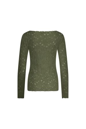 Tramontana Brushed Stretch Lace Top 006501 Moss