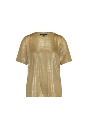 Tramontana Shimmer Short-Sleeve Top 002800 Camel