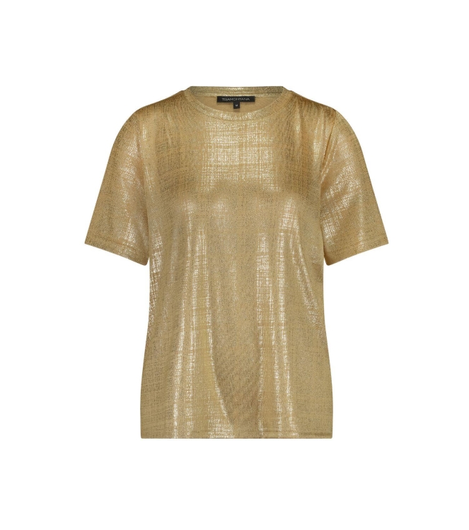 Tramontana Shimmer Short-Sleeve Top 002800 Camel