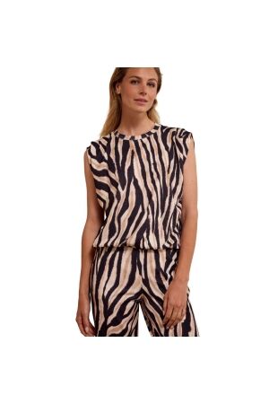 Tramontana Sleeveless Top Savannah Stripes 009991 Print neutrals