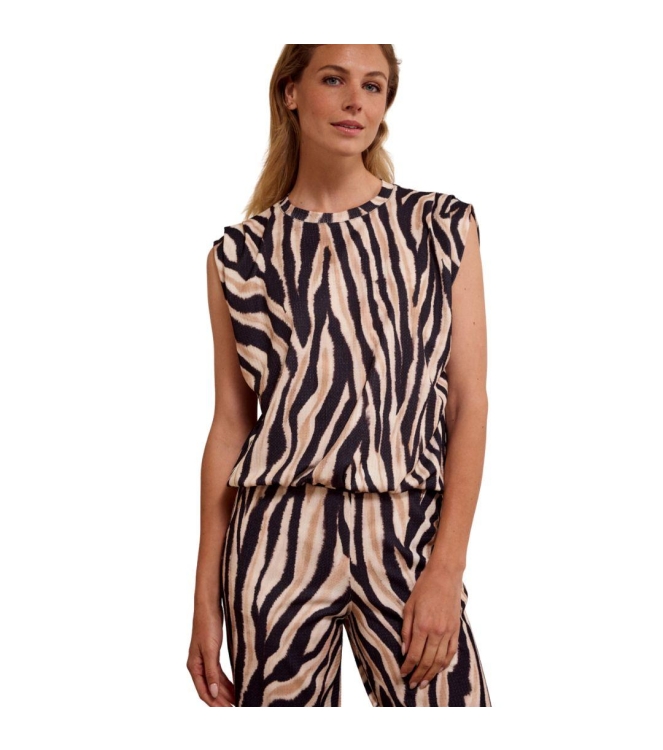 Tramontana Sleeveless Top Savannah Stripes 009991 Print neutrals