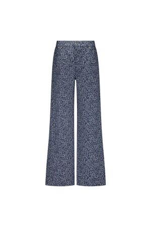 Tramontana Leopard Denim Trousers 005003 Blue denim