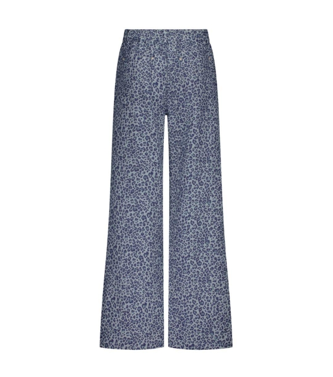 Tramontana Leopard Denim Trousers 005003 Blue denim