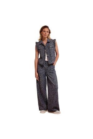 Tramontana Leopard Denim Trousers 005003 Blue denim