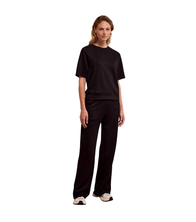 Tramontana Technical Sweat Wide-Leg Trousers 009000 Black