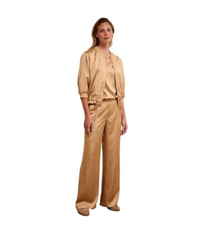 Tramontana Hammered Satin Trousers 002800 Camel