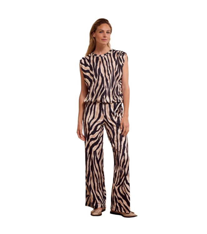 Tramontana Trousers Savannah Stripes 009991 Print neutrals