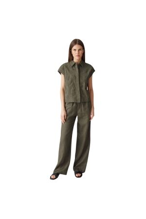 Opus Mileni linen 30034 Olive leaf