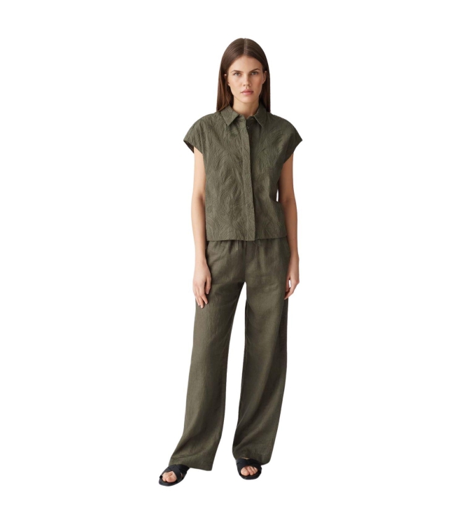 Opus Mileni linen 30034 Olive leaf