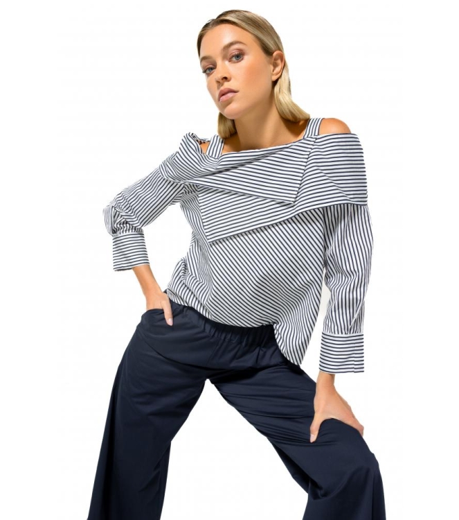 Caroline Biss Tuniek 29 Blue.white stripe