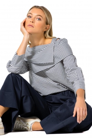 Caroline Biss Tuniek 29 Blue.white stripe