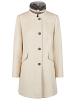 Lebek Jacke(Wolle)mit Webpelz 220 Beige