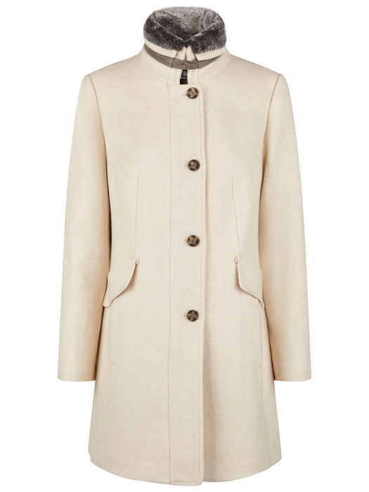 Lebek Jacke(Wolle)mit Webpelz 220 Beige