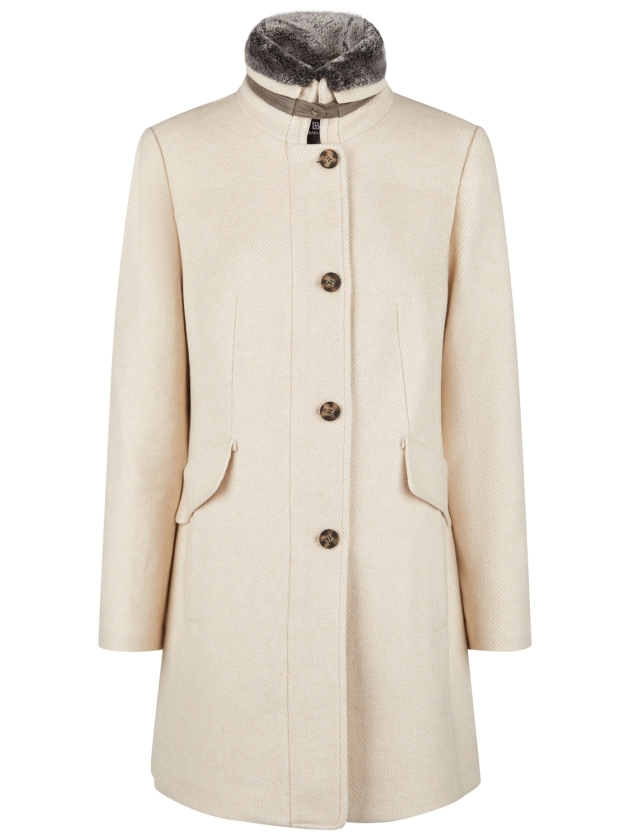 Lebek Jacke(Wolle)mit Webpelz 220 Beige