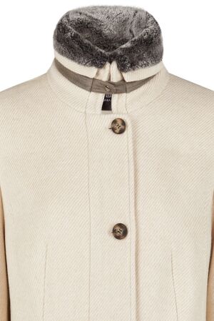 Lebek Jacke(Wolle)mit Webpelz 220 Beige