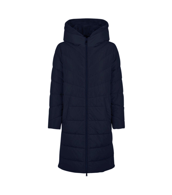 Lebek Mantel mit Webpelz 850 Navy