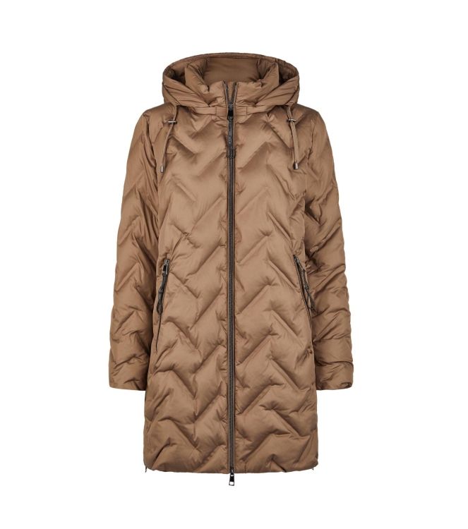 Lebek Mantel mit Kapuze Winter 343 Nougat