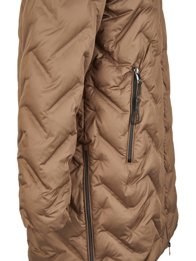 Lebek Mantel mit Kapuze Winter 343 Nougat