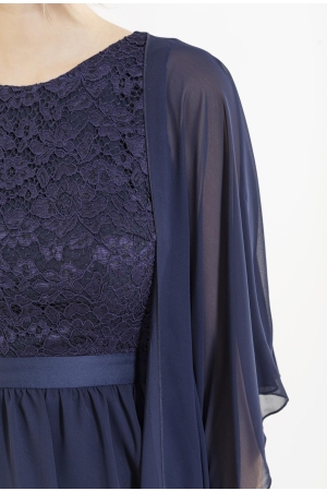 Swing Formstola aus Chiffon Navy