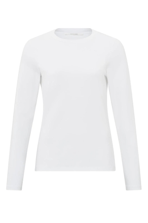 Yaya T-shirt with long sleeves Pure white