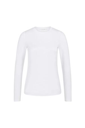 Yaya T-shirt with long sleeves Pure white