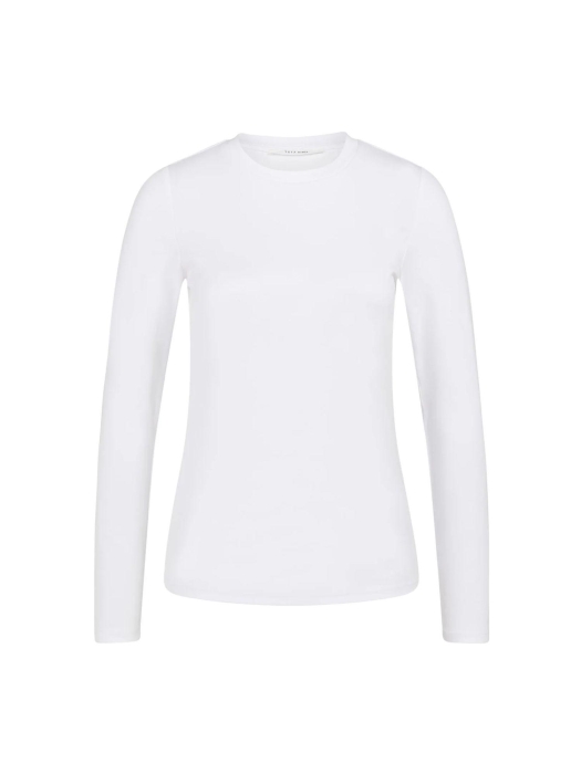 Yaya T-shirt with long sleeves Pure white