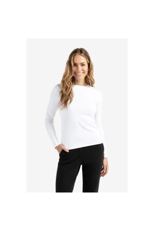 Yaya T-shirt with long sleeves Pure white