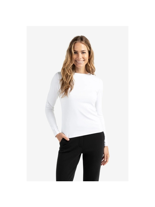 Yaya T-shirt with long sleeves Pure white