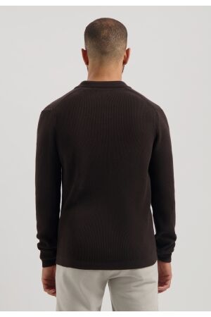 Dstrezzed Kostas Longsleeve Polo 799 Dk brown