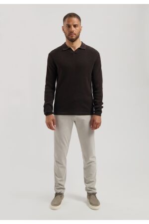 Dstrezzed Kostas Longsleeve Polo 799 Dk brown