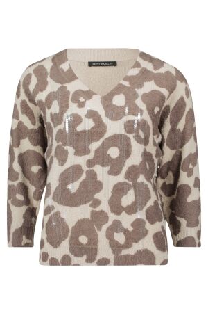 Betty Barclay Strickpullover Kurz 3/4 Arm 7867 Taupe/taupe