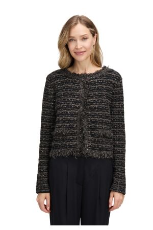 Betty Barclay Strickjacke Kurz 1/1 Arm 9978 Patch black/taupe