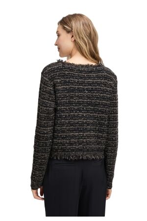 Betty Barclay Strickjacke Kurz 1/1 Arm 9978 Patch black/taupe