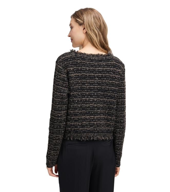 Betty Barclay Strickjacke Kurz 1/1 Arm 9978 Patch black/taupe