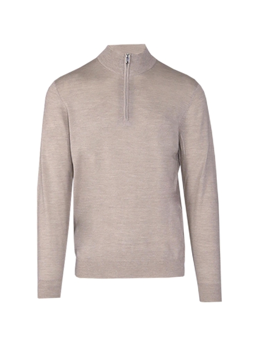 Profuomo PULLOVER HALF ZIP BEIGE Fbeige