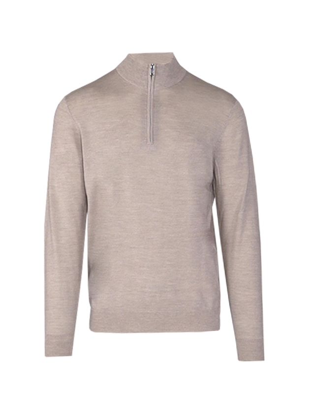 Profuomo PULLOVER HALF ZIP BEIGE Fbeige