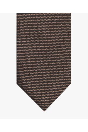 Profuomo TIE SILK WOVEN BROWN Hbrown