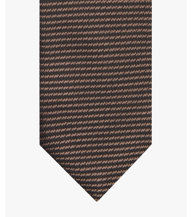 Profuomo TIE SILK WOVEN BROWN Hbrown