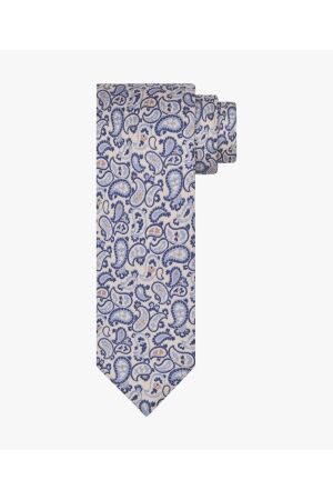 Profuomo TIE SILK PRINT LIGHT BLUE M1 Light blue