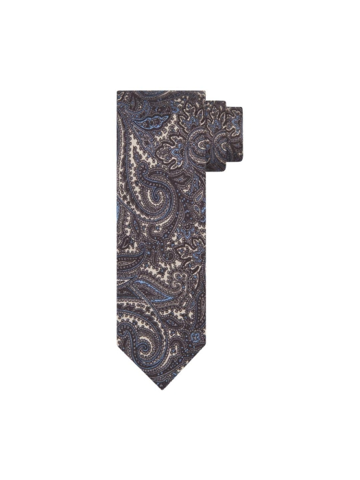 Profuomo TIE SILK PRINT GREY Cgrey