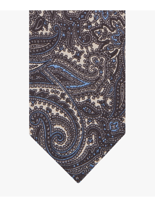 Profuomo TIE SILK PRINT GREY Cgrey