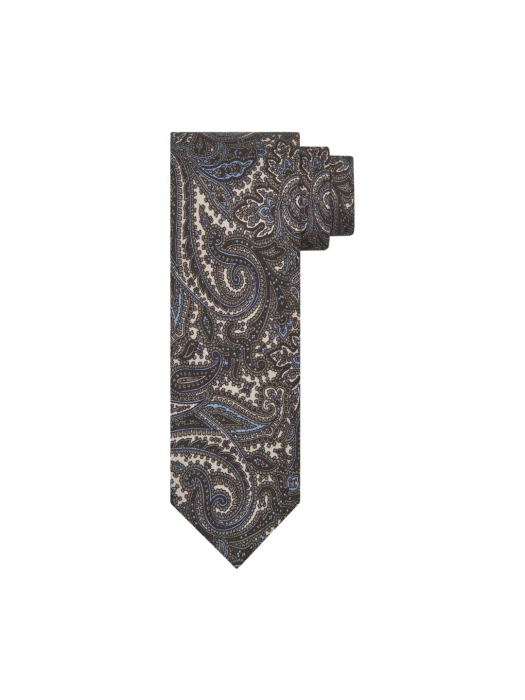 Profuomo TIE SILK PRINT GREEN ZGreen