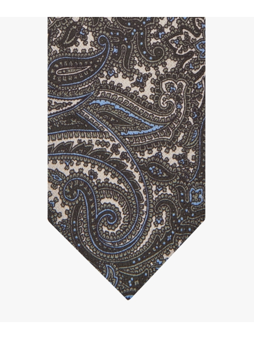 Profuomo TIE SILK PRINT GREEN ZGreen