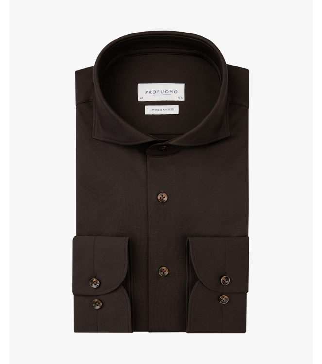 Profuomo SHIRT X-CUTAWAY SF BRWN Hbrown