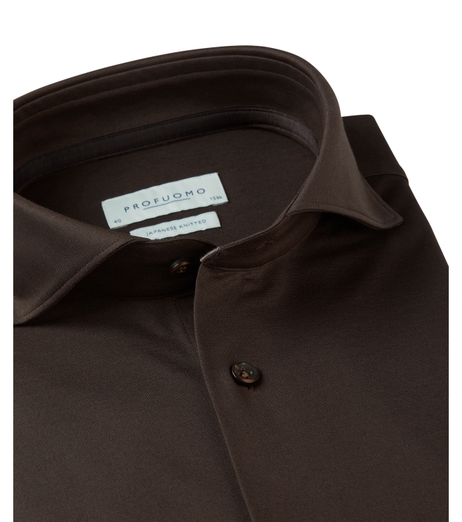 Profuomo SHIRT X-CUTAWAY SF BRWN Hbrown