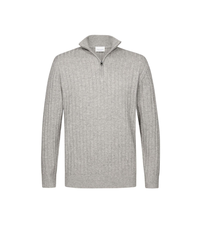 Profuomo PULLOVER HALF ZIP L GREY C1 light grey